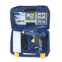 Rapid CG270 - Pistolet à colle sans fil 25W avec cordon amovible, débit 350 g/h, buse interchangeable, compatible colle Ø 12mm, coffret avec 10 sticks de colle transparente