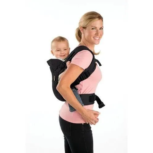 Infantino Flip Ergo 4 en 1 - Porte-bébé 4 positions ergonomique (ventral, dorsal), adaptable de 3.6 à 14.5 kg, avec appui-tête, ceinture et bretelles réglables, 100% coton, doré