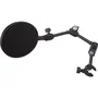 QUIKLOK Filtre Anti-Pop avec Bras Articulé pour Microphone - Longueur 400 mm, Diamètre 157 mm, Noir