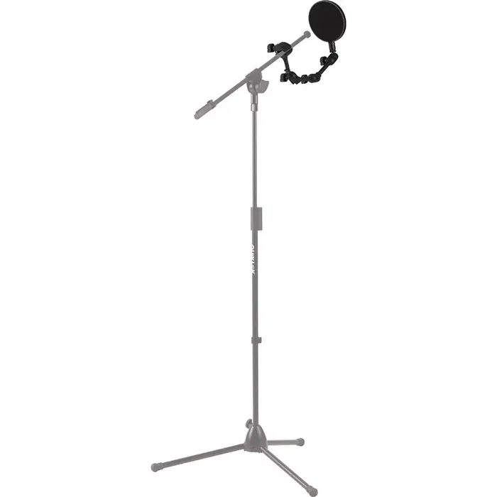 QUIKLOK Filtre Anti-Pop avec Bras Articulé pour Microphone - Longueur 400 mm, Diamètre 157 mm, Noir