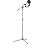 QUIKLOK Filtre Anti-Pop avec Bras Articulé pour Microphone - Longueur 400 mm, Diamètre 157 mm, Noir