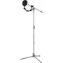 QUIKLOK Filtre Anti-Pop avec Bras Articulé pour Microphone - Longueur 400 mm, Diamètre 157 mm, Noir
