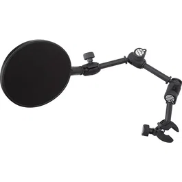 QUIKLOK Filtre Anti-Pop avec Bras Articulé pour Microphone - Longueur 400 mm, Diamètre 157 mm, Noir