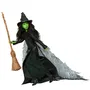 Wicked JFM12 - Poupée Deluxe Elphaba Thrillifying de 29 cm avec cape, balai et Grimmerie - Figurine collection de film Wicked - Jouet enfant 6 ans et plus