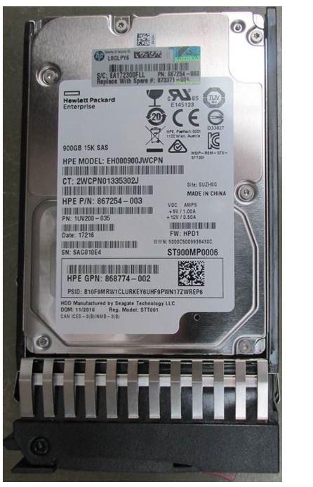 Hewlett Packard Enterprise Disque Dur Interne 900GB SAS 12Gb/s 15000 RPM 2.5 pouces pour Serveur