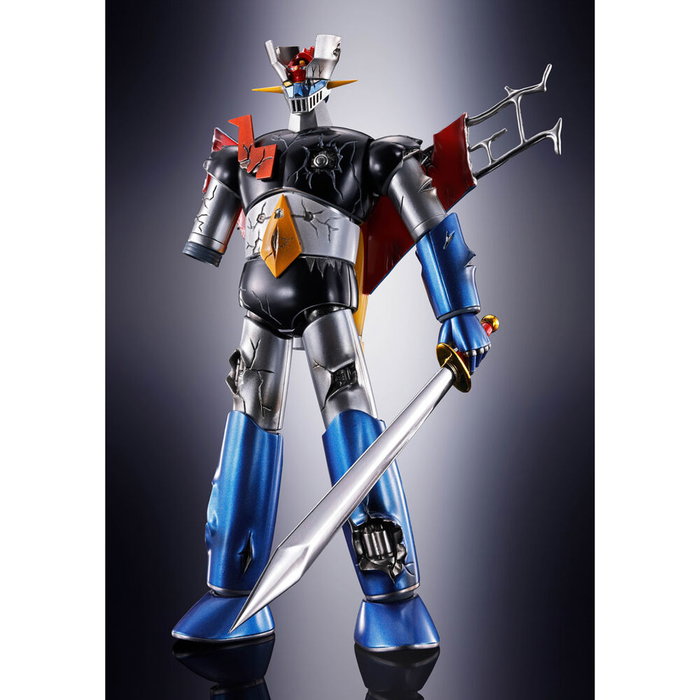 TAMASHII NATIONS Figuarts GX-105D Mazinger Z Kakumei Shinka - Mazinger Z Version Endommagée Figurine Articulée 16.5 cm avec Jet Scrander et Accessoires