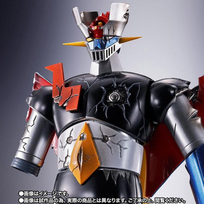 TAMASHII NATIONS Figuarts GX-105D Mazinger Z Kakumei Shinka - Mazinger Z Version Endommagée Figurine Articulée 16.5 cm avec Jet Scrander et Accessoires