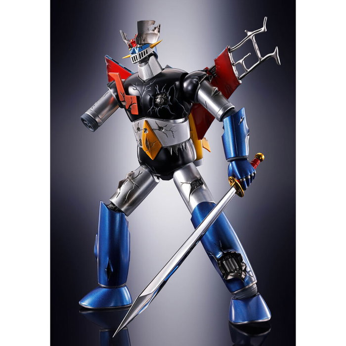 TAMASHII NATIONS Figuarts GX-105D Mazinger Z Kakumei Shinka - Mazinger Z Version Endommagée Figurine Articulée 16.5 cm avec Jet Scrander et Accessoires