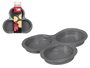 Kinvara Moule en Silicone 3 Compartiments Gris pour Air Fryer 23x21,5x2 cm (Set de 24)