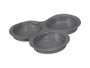 Kinvara Moule en Silicone 3 Compartiments Gris pour Air Fryer 23x21,5x2 cm (Set de 24)