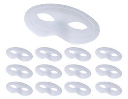 Innspiro Set de 12 antifaces en PVC flocado blanc 17x9,5cm