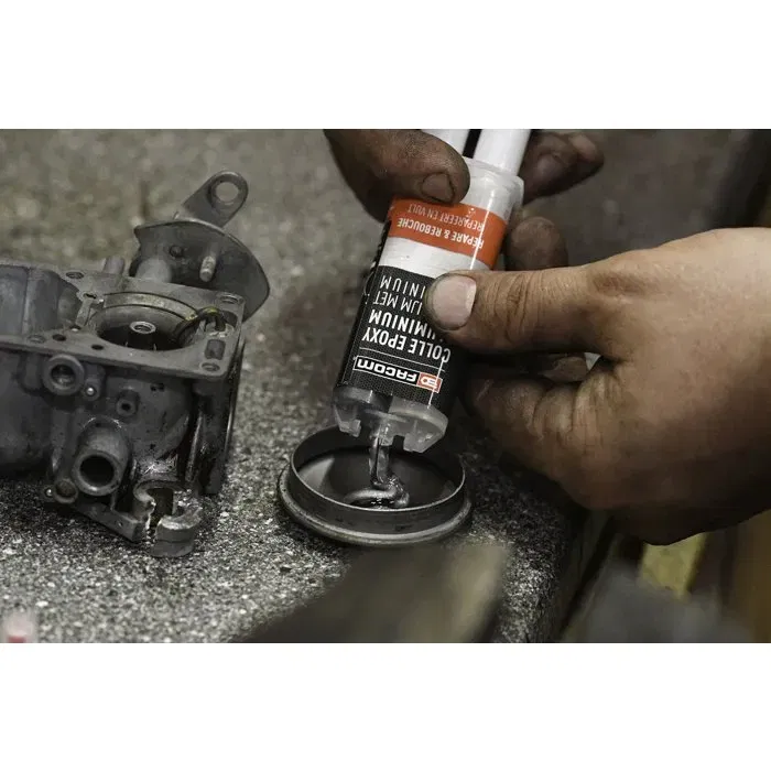 Facom - Colle epoxy bi-composant chargée aluminium 28g pour pièces métalliques, plastiques, bois et béton - Kit de réparation et assemblage Facom - Colle epoxy bi-composant chargée aluminium 28g pour pièces métalliques, plastiques, bois et béton - Kit de réparation et assemblage