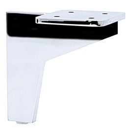 Q&Q Pata Metalica Charlotte Cromo H125, support réglable en métal chromé