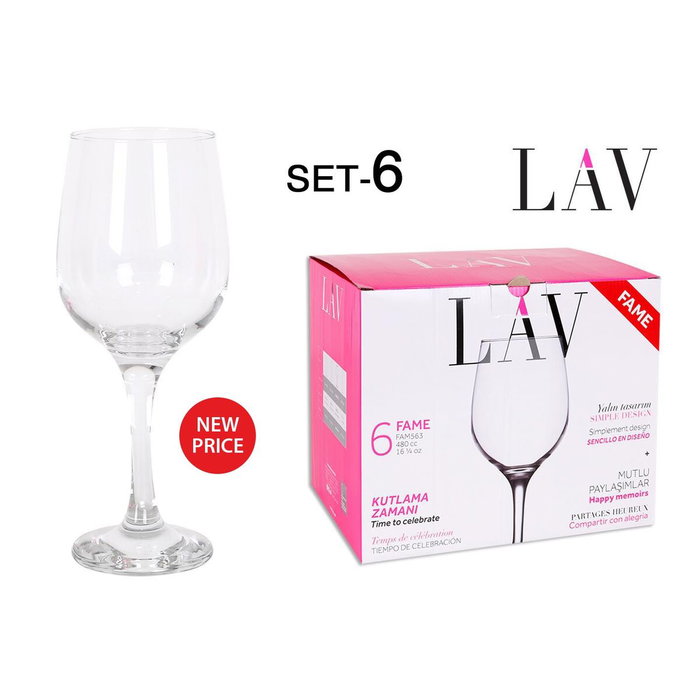 LAV Set de verres à vin Fame high, 6 pièces LAV Set de verres à vin Fame high, 6 pièces