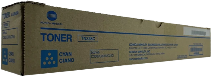 Konica Minolta TN328C Toner Cyan AAV8450 pour 28 000 Pages Konica Minolta TN328C Toner Cyan AAV8450 pour 28 000 Pages