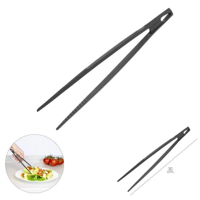 ORYX Pinces de cuisine en Nylon 30cm, noir ORYX Pinces de cuisine en Nylon 30cm, noir