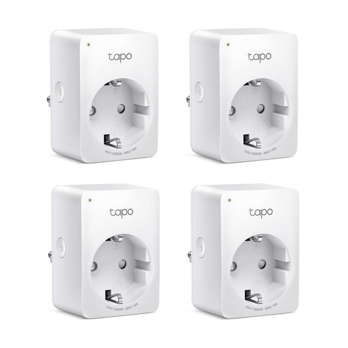 TP-LINK Prise connectée intelligente Wi-Fi Tapo P110 - Lot de 4 prises - Blanc TP-LINK Prise connectée intelligente Wi-Fi Tapo P110 - Lot de 4 prises - Blanc
