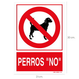 WOLFPACK LINEA PROFESIONAL Panneau Perros No 30x21 cm