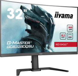iiyama G-Master GCB3280QSU-B2 Black 80 cm (31.5 inch) Écran PC Gamer Incurvé QHD 180Hz VA 0,2ms