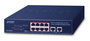 Planet FSD-1008HP - Commutateur Bureau 8 Ports PoE+ 802.3at 10/100TX et 2 Uplinks (120W), Extension 250m, VLAN, Conception Fanless