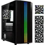 BitFenix Boitier PC Saber Mesh Noir ATX (Sans Alimentation) avec Verre Trempé et Ventilateurs LED A-RGB, Format Moyen Tour, Sans Alimentation, Compatible ATX, Micro-ATX et Mini-ITX