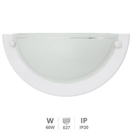GSC Evolution Applique mural semi-circulaire blanc E27 (60W)