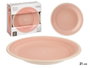 Vessia Assiette à dessert en grès rose bord 19 cm (Set de 36)