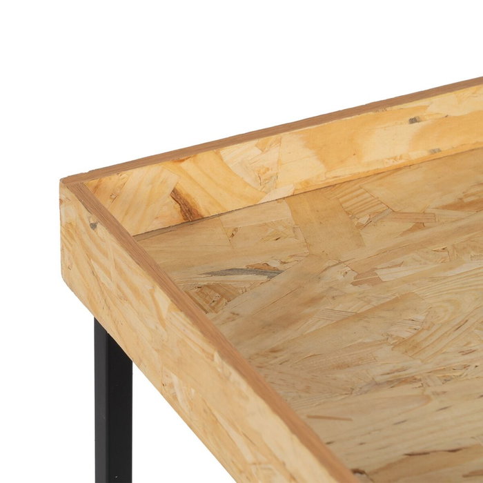 Jeu de 3 tables Noir Naturel Fer Bois MDF 57,5 x 37,5 x 67,5 cm (3 Unités) Jeu de 3 tables Noir Naturel Fer Bois MDF 57,5 x 37,5 x 67,5 cm (3 Unités)