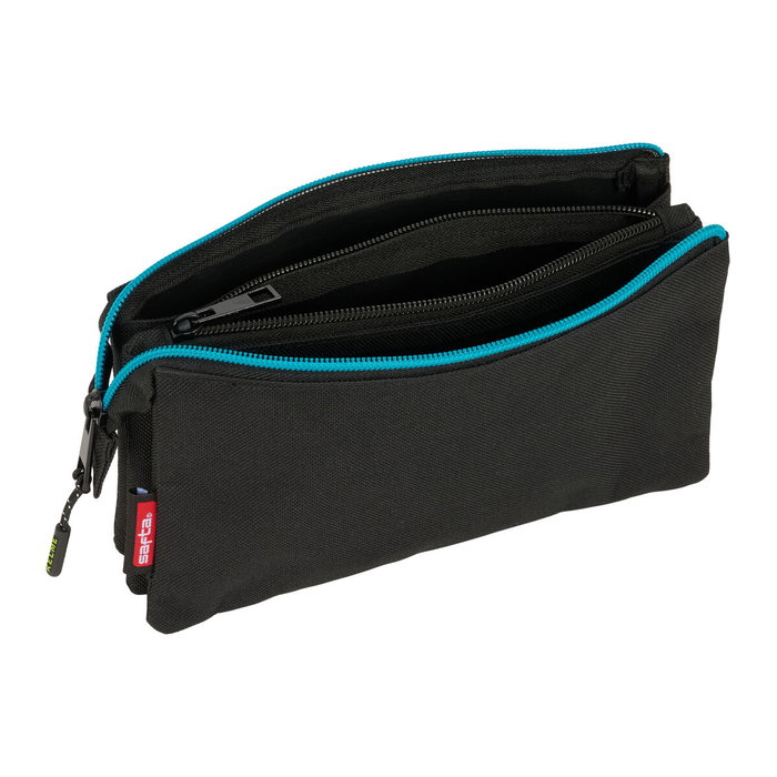 Trousse Fourre-Tout Triple Kelme Iron Noir 22 x 12 x 3 cm Trousse Fourre-Tout Triple Kelme Iron Noir 22 x 12 x 3 cm