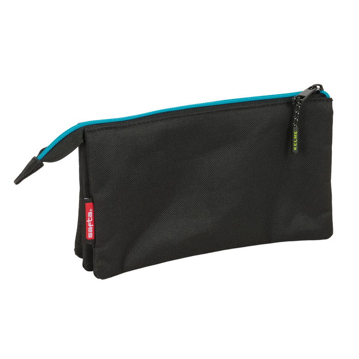 Trousse Fourre-Tout Triple Kelme Iron Noir 22 x 12 x 3 cm Trousse Fourre-Tout Triple Kelme Iron Noir 22 x 12 x 3 cm