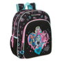 SAFTA Sac à Dos Monster High 38 cm Adaptable Sacoche avec Poches Latérales pour Bouteille, Ergonomique et Rembourré, Fermeture à Double Glissière, Poche Frontale Large
