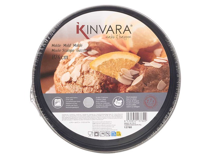KINVARA Moule rond en acier gris 24cm