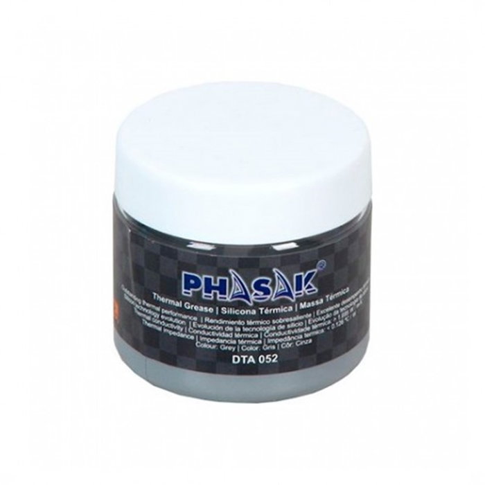 Phasak DTA 052 Pâte thermique grise 50 g pour processeurs et GPU dissipateur thermique Phasak DTA 052 Pâte thermique grise 50 g pour processeurs et GPU dissipateur thermique