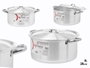 Kinvara Casserole en Aluminium 28 cm 8 L Argent Compatible Gaz Four et Lave-vaisselle (Set de 6)