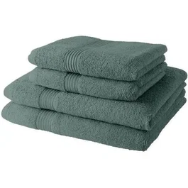 Today - Lot de 2 serviettes de bain 50x90 cm et 2 draps de bain 70x130 cm - 100% coton 450 g/m² - Céladon