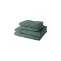 Today - Lot de 2 serviettes de bain 50x90 cm et 2 draps de bain 70x130 cm - 100% coton 450 g/m² - Céladon