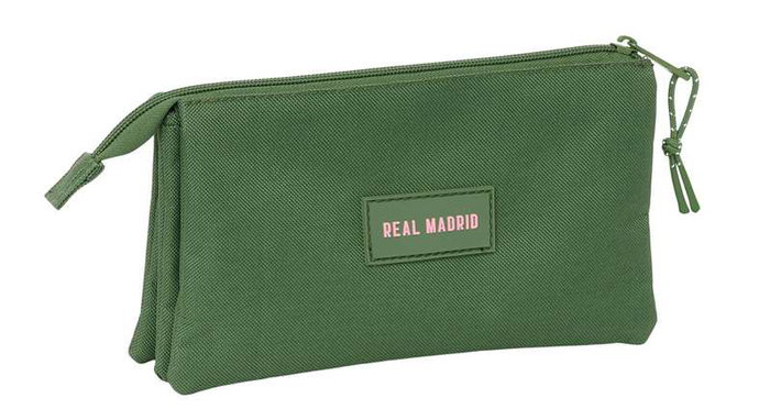 Safta Porte-tout triple Real Madrid pour enfant couleur kaki 22 x 12 x 3 cm