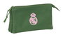 Safta Porte-tout triple Real Madrid pour enfant couleur kaki 22 x 12 x 3 cm