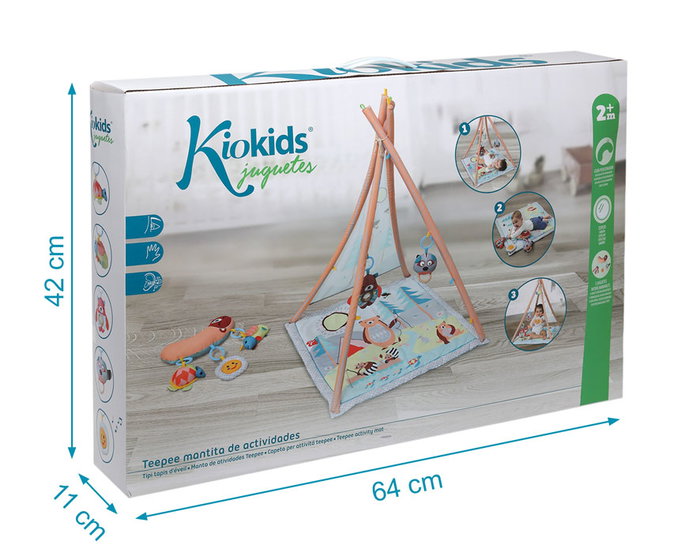 Jouet tipi-couverture d'activités Forêt pour bébé, 5 accessoires en peluche et textures, miroir, anneau de dentition, jouet évolutif 2 en 1, à partir de 2 mois Jouet tipi-couverture d'activités Forêt pour bébé, 5 accessoires en peluche et textures, miroir, anneau de dentition, jouet évolutif 2 en 1, à partir de 2 mois