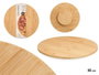 KINVARA Table tournante en bambu Naturel (Lot de 6)