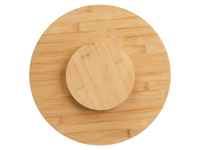 KINVARA Table tournante en bambu Naturel (Lot de 6)