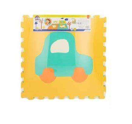 Color Baby - Puzzle Eva 4 pièces véhicules, tapis de sol en mousse EVA, 120x120 cm, pour enfants à partir de 12 mois Color Baby - Puzzle Eva 4 pièces véhicules, tapis de sol en mousse EVA, 120x120 cm, pour enfants à partir de 12 mois