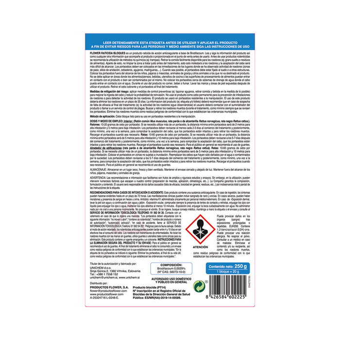 Raticide Flower 2 x 250 g Raticide Flower 2 x 250 g