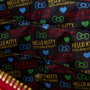 LOUNGEFLY Sac à dos Hello Kitty 50th Anniversary avec monedero extraíble, 27.5x32.5x10cm, herrajes dorados, correa ajustable et forro a juego