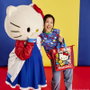 LOUNGEFLY Sac à dos Hello Kitty 50th Anniversary avec monedero extraíble, 27.5x32.5x10cm, herrajes dorados, correa ajustable et forro a juego