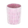 BigBuy Home Bougeoir Rose Verre Ciment 10 x 10 x 13 cm