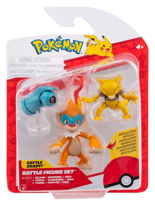 Jazwares Pokémon Battle Figure assortiment (4) packs de 3 figurines ver. 25