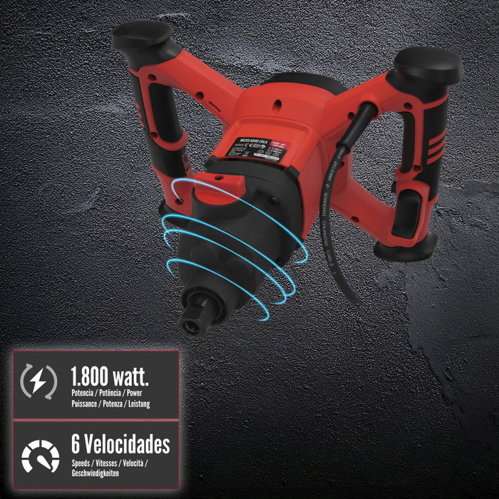 WOLFPACK LINEA PROFESIONAL Mélangeur Électrique 1800W 2 Vitesses