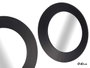 Giftdecor Miroir Rond Noir 60 cm Cristal et Métal