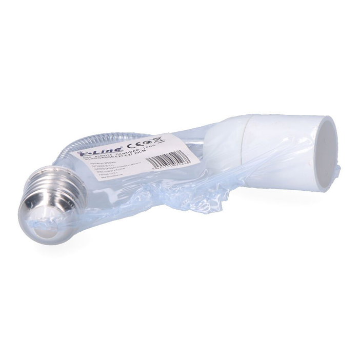 F-Line Extensionneur flexible E27-E27 20 cm blanc (rétractable)